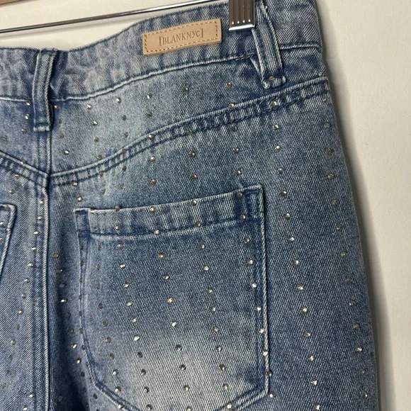 BlankNYC Magic Hour Jeans size 26 Blue Studded Denim Pants - Picture 5 of 7